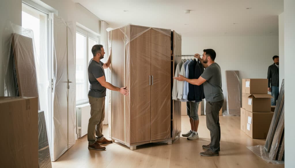 Carton penderie et transport d’armoire sans dommage