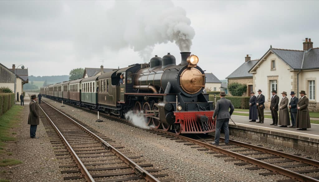 Les premiers trains et la naissance du chemin de fer